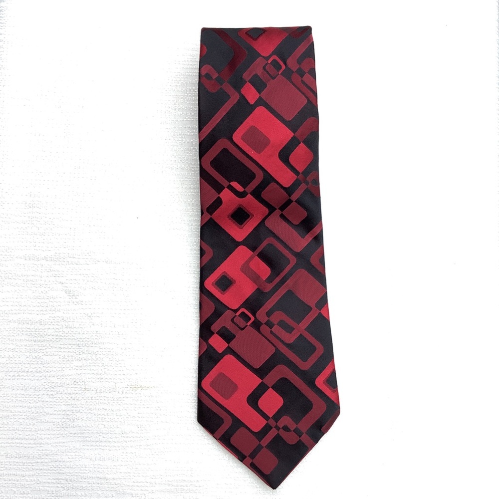 MURANO Geo Print Silk Tie